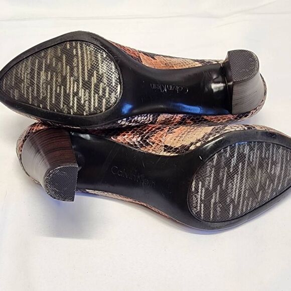 Calvin Klein Renni Snake Skin Python Heels Size 10 - Picture 9 of 16